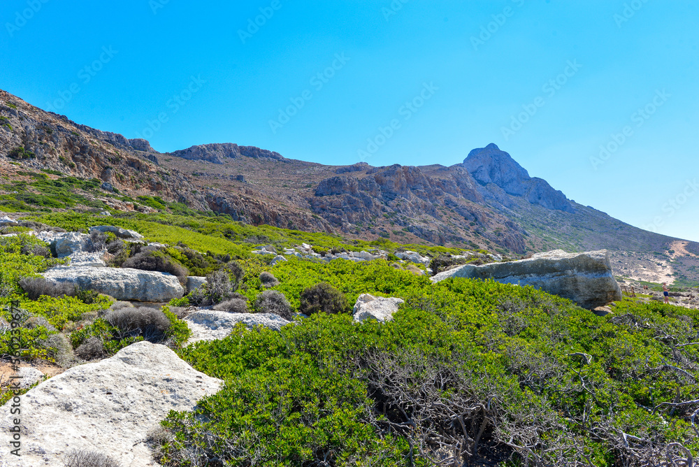 Berglandschaft auf der Halbinsel Gramvousa, Kreta (Griechenland)