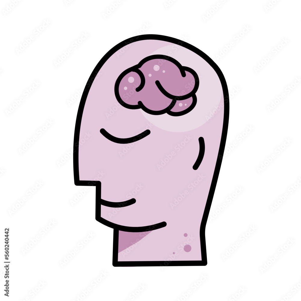 Brain, meditation, sleep, vector illustration Brain, meditation, sleep, vector illustration