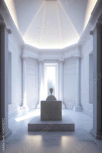 Mausoleum interior. Generative AI