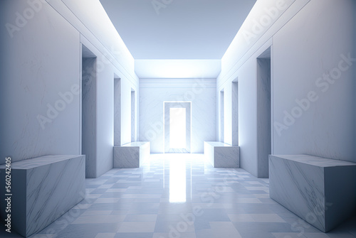Mausoleum interior. Generative AI Fototapet
