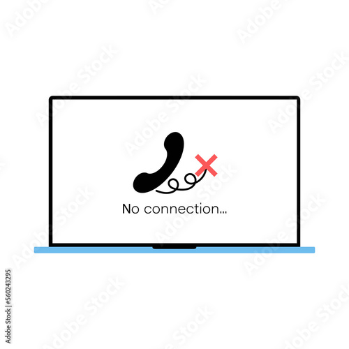 No signal or lost connection. Video call program window