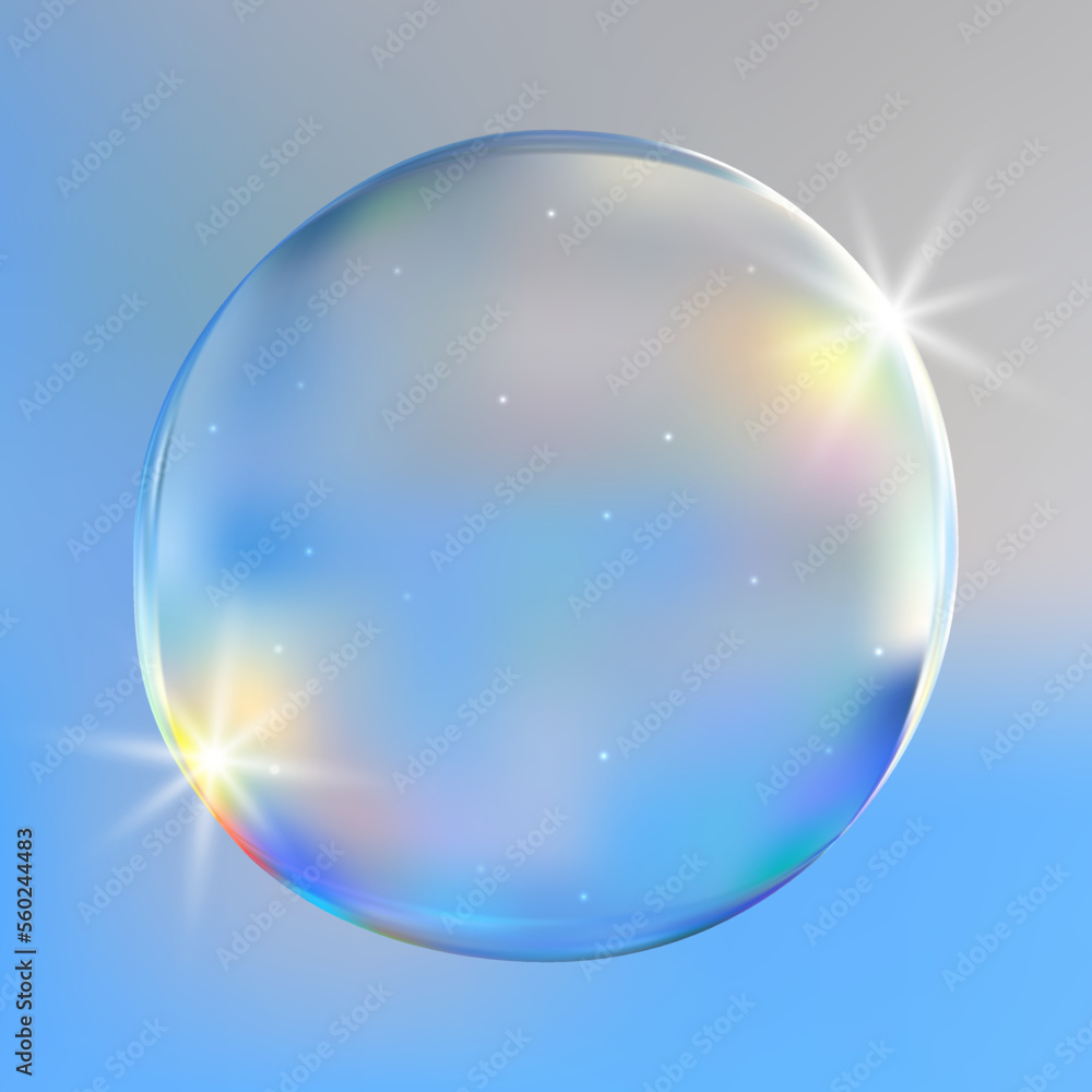 Realistic soap bubble. 3D soap bubble Realistic soap bubble. 3D soap bubble