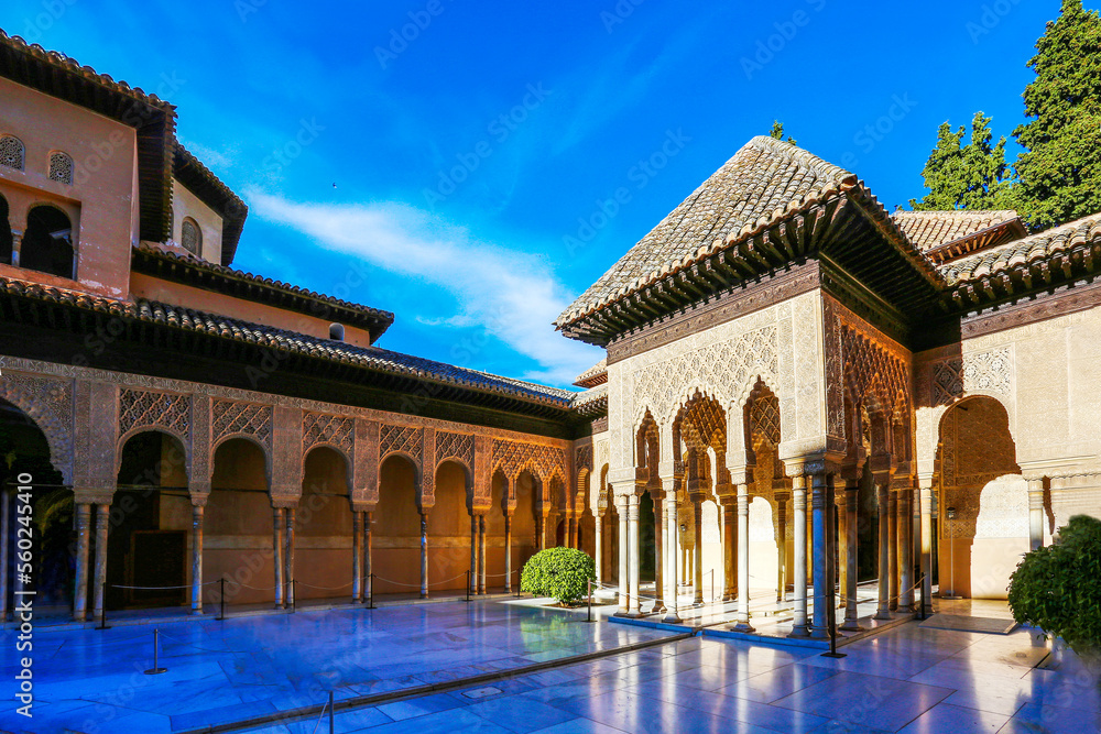 Palace of the Lions (Palacio de los Leones) - private chambers of the Emir. Built in the XIV century and the Lion's Yard