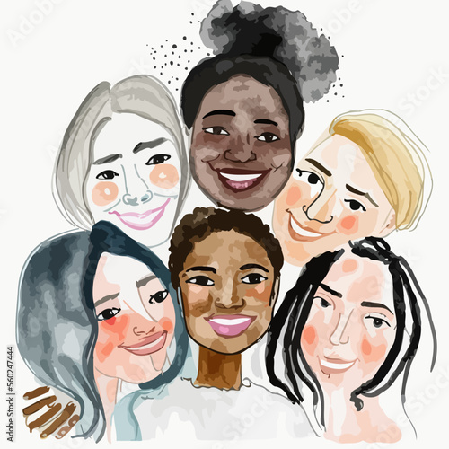 Girls of diverse backgrounds uniting in friendship, forming an unbreakable bond. Capturing the strength of unique connections.