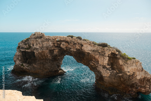 Cala Santanyi in Mallorca, Balearic Island in the Mediterranean Sea, late summer 2022