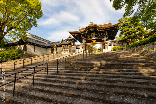 Traditional Buddhist temple in Kyoto city in Japan