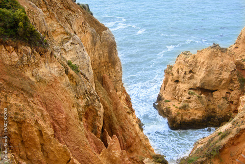 View of the Ponta da Piedade near the city of Lagos in Portugal