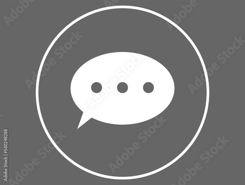 Chat icon. Speech bubble for social network, online chat isolated on background