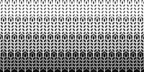 Wheat seamless pattern. Grain malt and barley, oat, rice, millet, maize, bran or corn. Beer background. Texture silhouette plant for design agriculture prints. Border for flour. Vector illustration