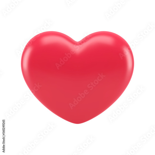 3d heart red balloon passion enamored romantic 3d icon realistic vector illustration