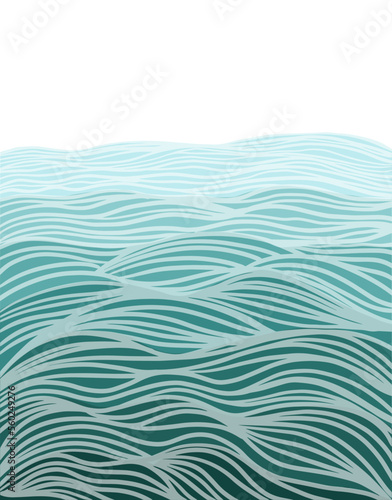 Sea background with waves. Vector illustration
