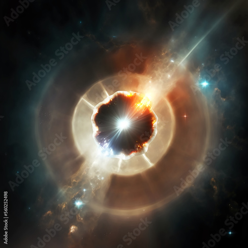 Brilliant space nova explosion