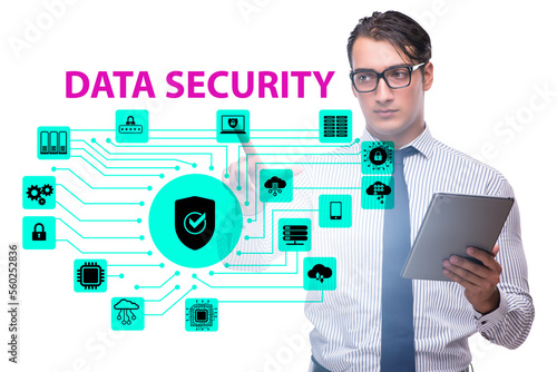 Data security in cybersecurity concept