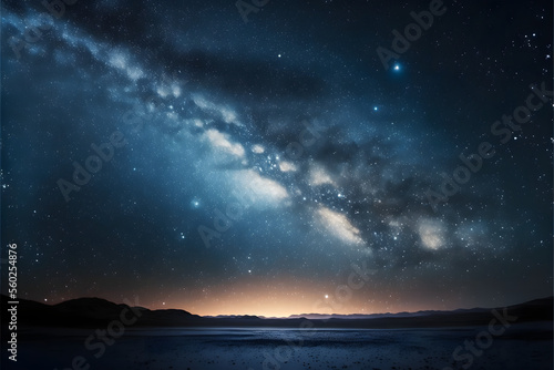 The Cosmos at Night: The Milky Way and a Sparkling Sky, Generative AI © Forge Spirit