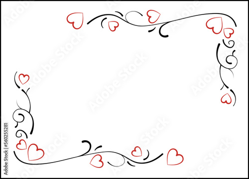 Romantic Valentine's Day Heart Frame