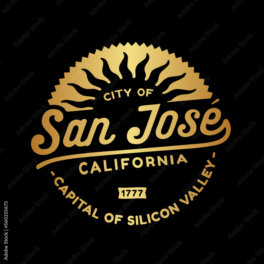 Fototapeta premium San Jose, California logo design template. Vector and illustration.