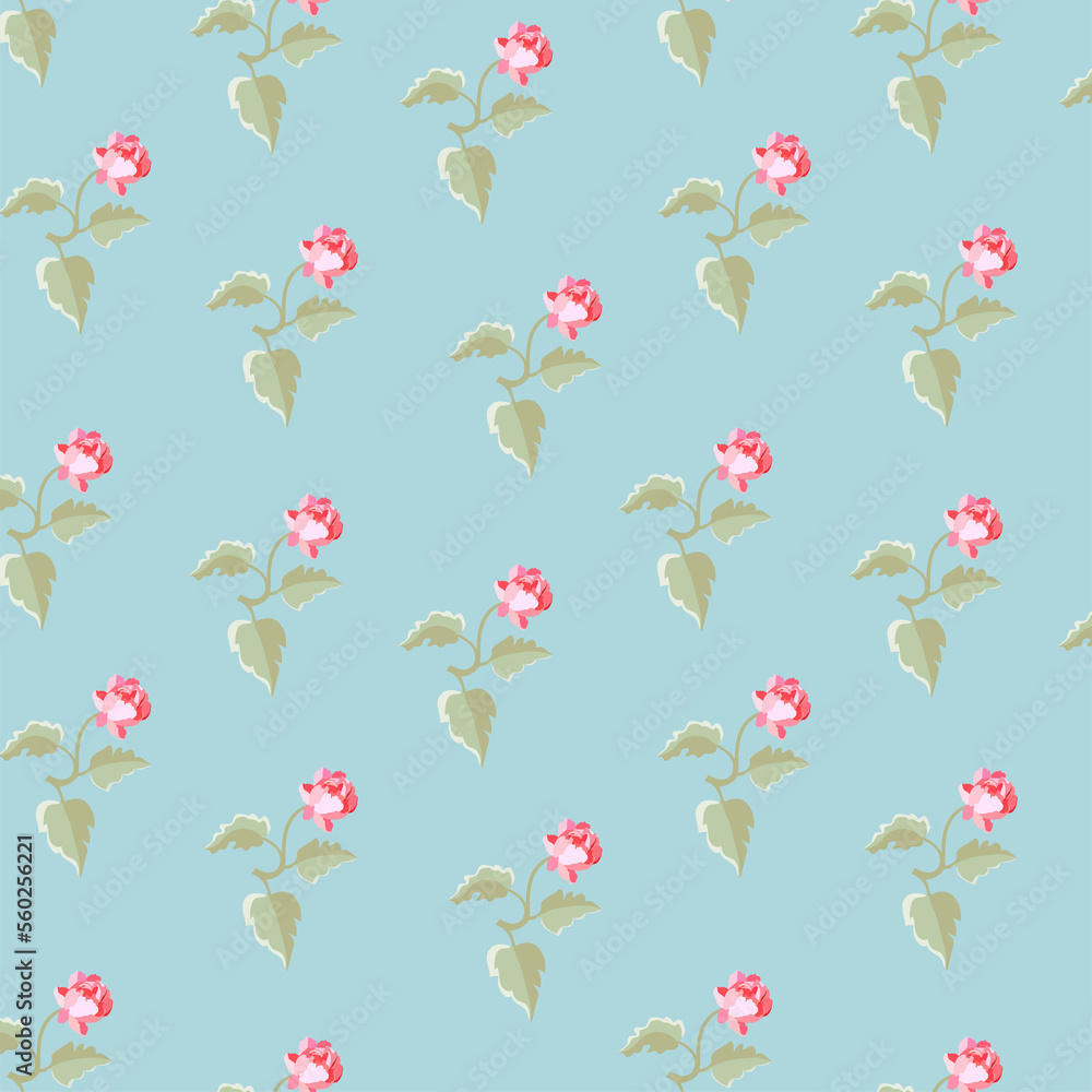 Pattern of peony flowers in pastel colors Pattern of peony flowers in pastel colors