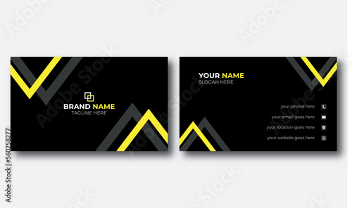 geometric shape business card design, yellow business card inspiration,