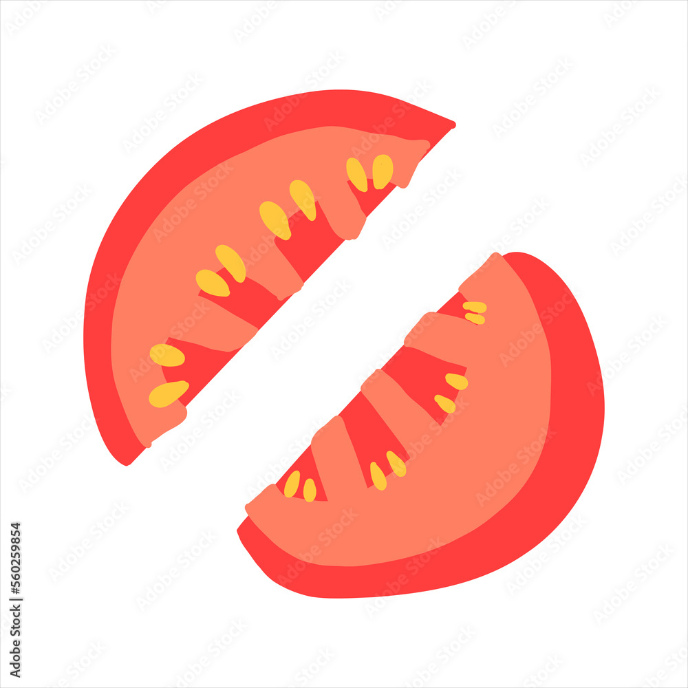Set of tomatoes in cartoon flat style. Healthy natural vegetables food. Vector illustration isolated on white background. Set of tomatoes in cartoon flat style. Healthy natural vegetables food. Vector illustration isolated on white background.