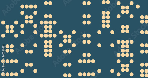 Abstract Color Halftone Dots generative art background illustration