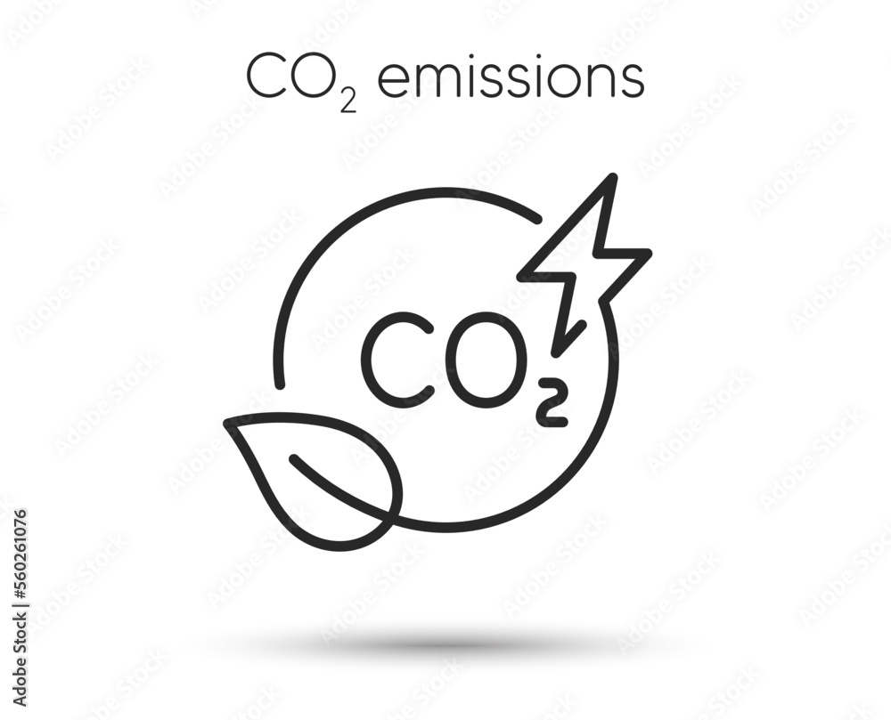 Co2 gas line icon. Carbon dioxide offset sign. Co2 emissions symbol. Illustration for web and mobile app. Line style carbon dioxide pollution icon. Save ecology and environment symbol. Vector Co2 gas line icon. Carbon dioxide offset sign. Co2 emissions symbol. Illustration for web and mobile app. Line style carbon dioxide pollution icon. Save ecology and environment symbol. Vector