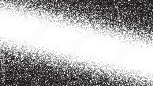 Dotwork pattern vector background. Black noise stipple dots. Sand grain effect. Black dots grunge banner. Abstract noise dotwork pattern. Gradient stipple circles. Stochastic dotted vector background.