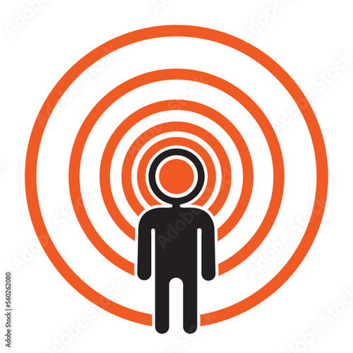 influencer - target person radiating ideas