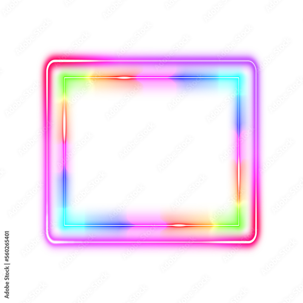 Modern Neon Border Frame Modern Neon Border Frame