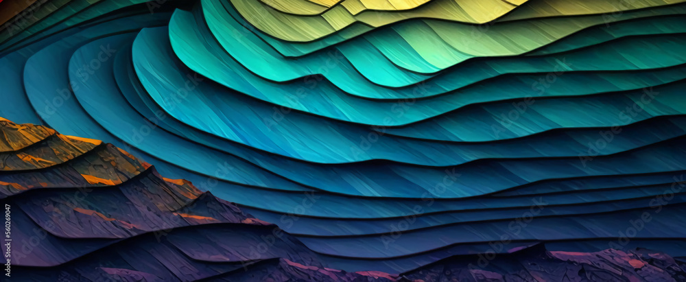 Obraz premium Beautiful colorful wave layers texture