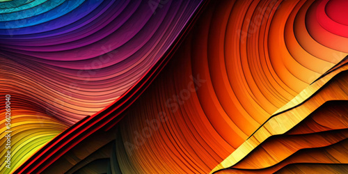 Colorful panorama wave layers texture