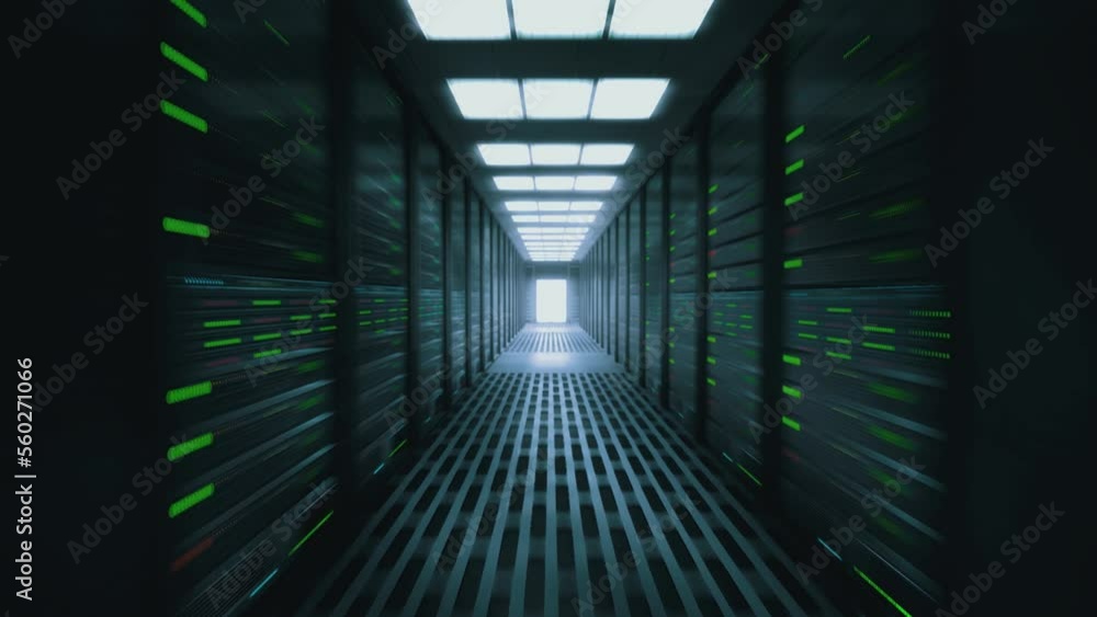 IT engineering, rack servers in the modern data center.	

