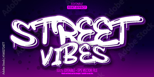 Graffiti text effect, editable street vibes text style