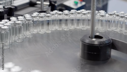 The technological process in a pharmaceutical plant.