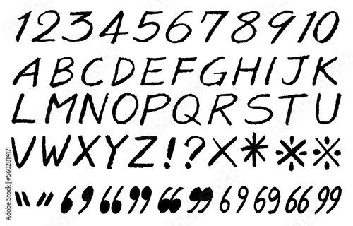 Arabic numerals, English alphabet, punctuation marks, 아라비아숫자,영어알파벳,문장부호