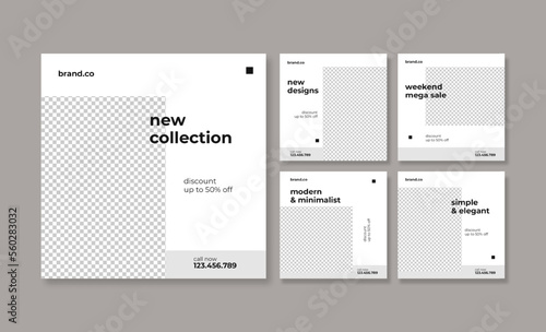 Elegant and minimalist social media post template