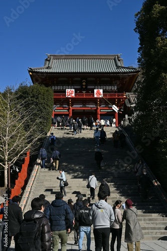 Tourist attractions in Japan Kamakura ’Tsurugaoka Hachimangu shrine’ This is famous as a shrine related to Minamoto no Yoritomo, the first shogun of Kamakura Shogunate. photo