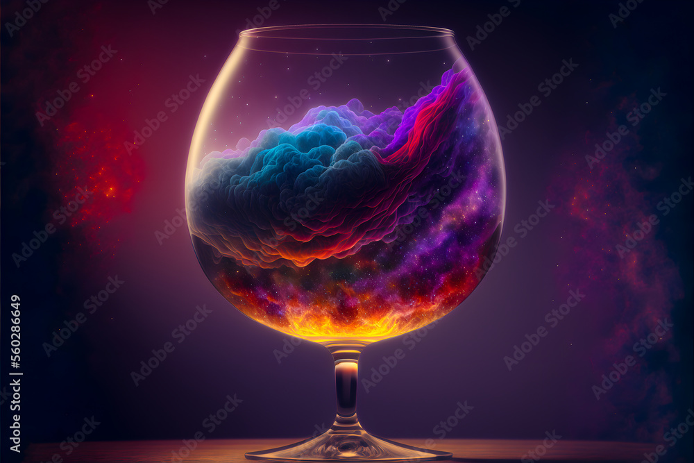 Univere in a glass of wine