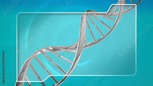 Animation of data processing and dna strand photo