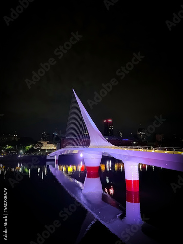 Night photo of Buenos Aires' city recently restored 