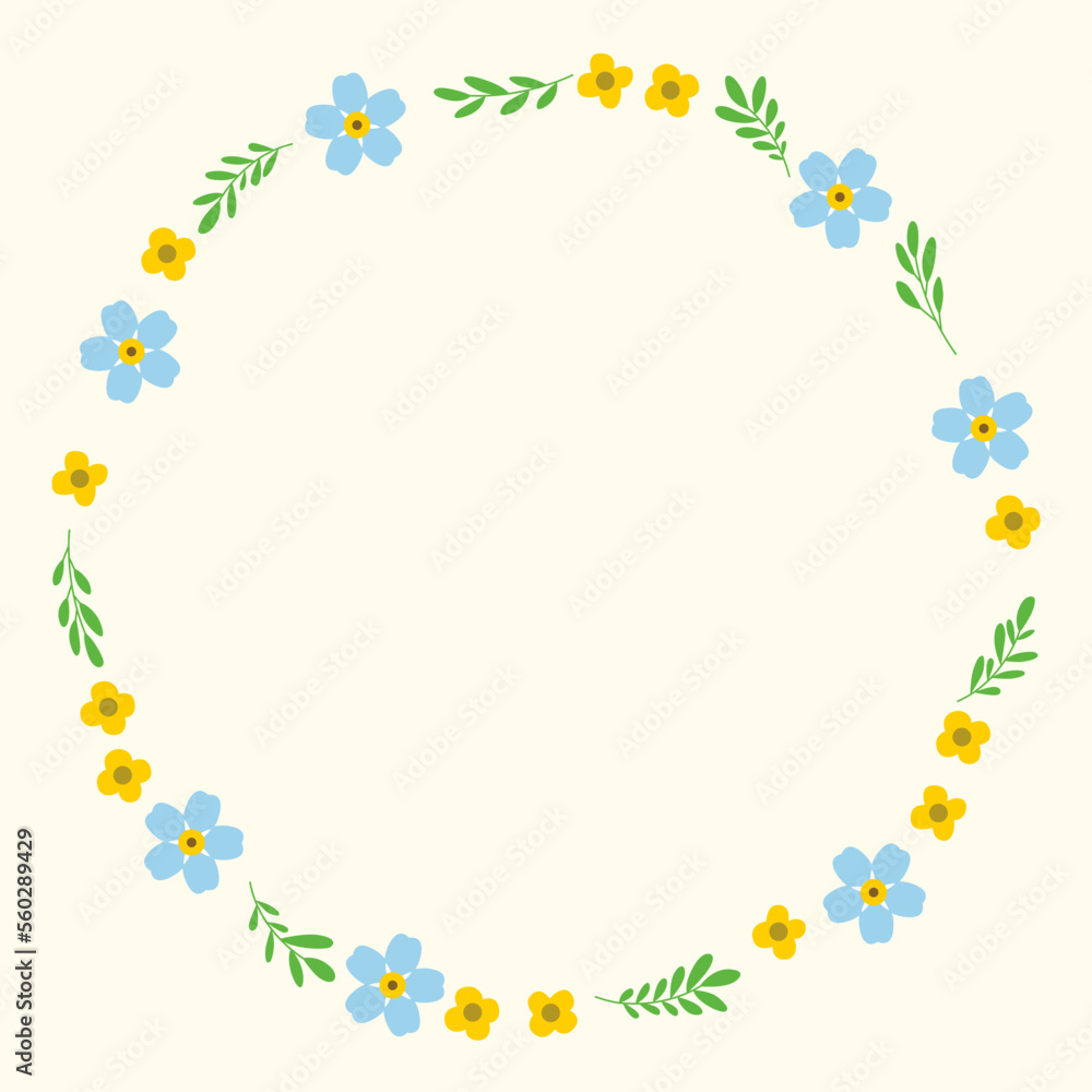 Vector illustration of floral frame.