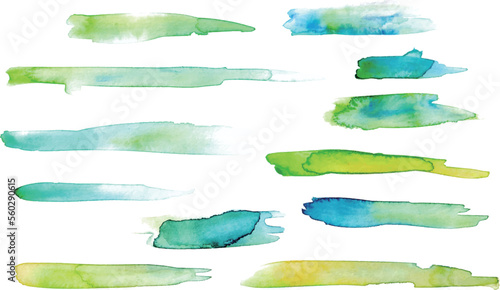 水彩画。水彩タッチの手描きラインイラスト。手描き線のテクスチャーイラスト。にじみのある水彩線。Watercolor painting. Hand drawn line illustration with watercolor touch. Textured hand-drawn line illustration. Blurred watercolor lines.