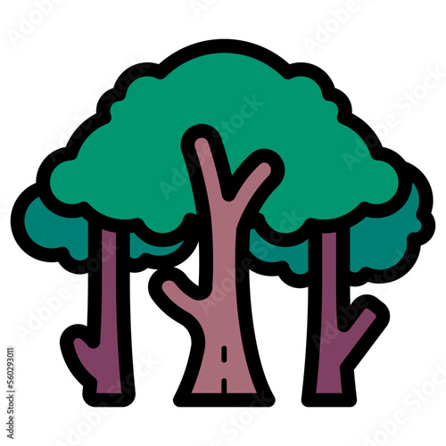 forest trees illustration