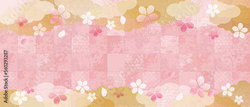 春の背景イラストフレーム