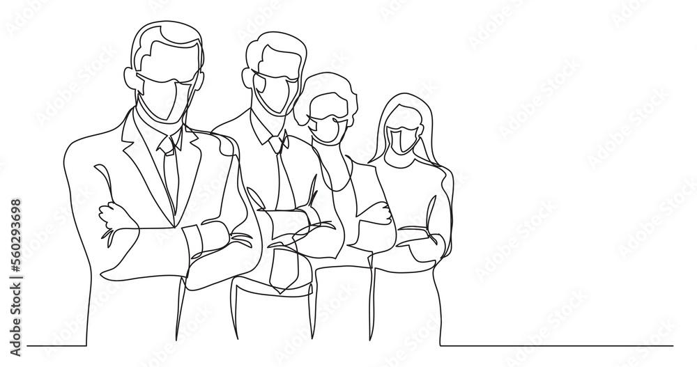 continuous line drawing business team 4 wearing face mask - PNG image with transparent background continuous line drawing business team 4 wearing face mask - PNG image with transparent background