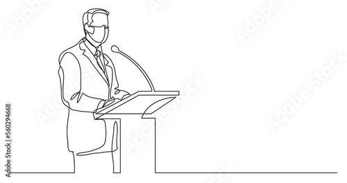 continuous line drawing speaker wearing face mask - PNG image with transparent background