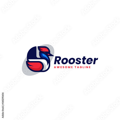 Vector Logo Illustration Rooster Simple Mascot Style. Free Download Vector Logo Illustration Rooster Simple Mascot Style. - GFXLoad