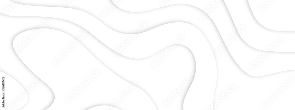 Abstract white paper cut shapes background with shadow and topography map concept, texture. Abstract realistic Papercut decoration background. Abstract papercut wavy line background. Abstract white paper cut shapes background with shadow and topography map concept, texture. Abstract realistic Papercut decoration background. Abstract papercut wavy line background.
