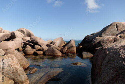 rocks on the beach in Bombinhas, Brazil