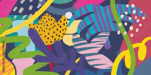 Abstract Painting Art Colorful Fabric Pattern Background