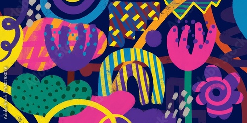 Abstract Painting Art Colorful Fabric Pattern Background